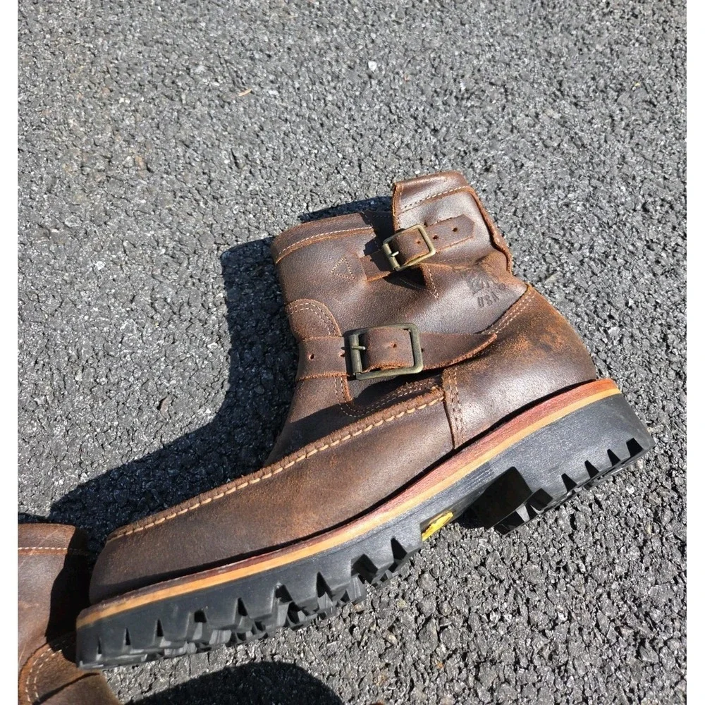 Vintage Chippewa Engineer Boots Mens 8.5EE Leather‎ Buckle